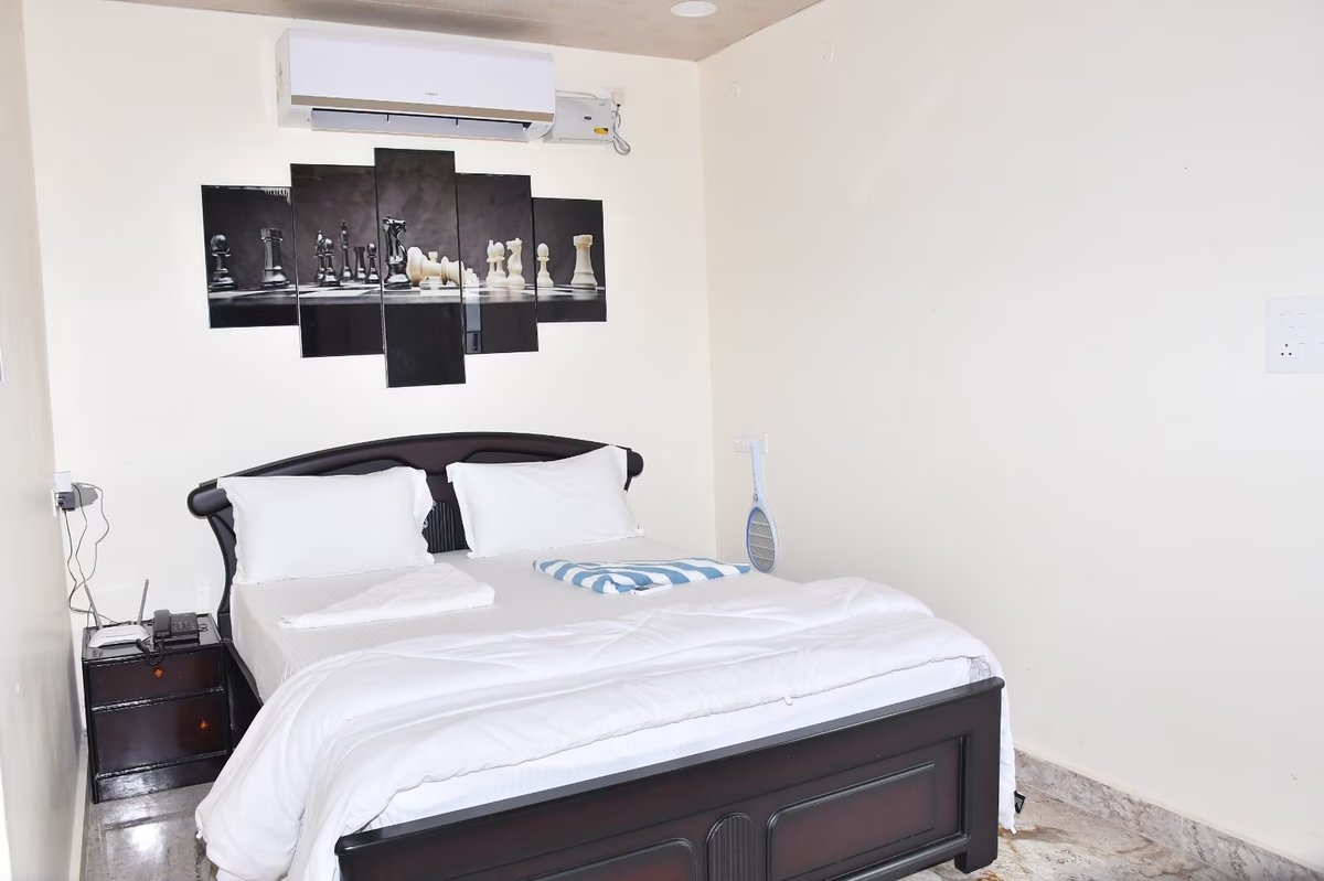 Garden view deluxe room at Myra Golden Beach Resort, Chirala